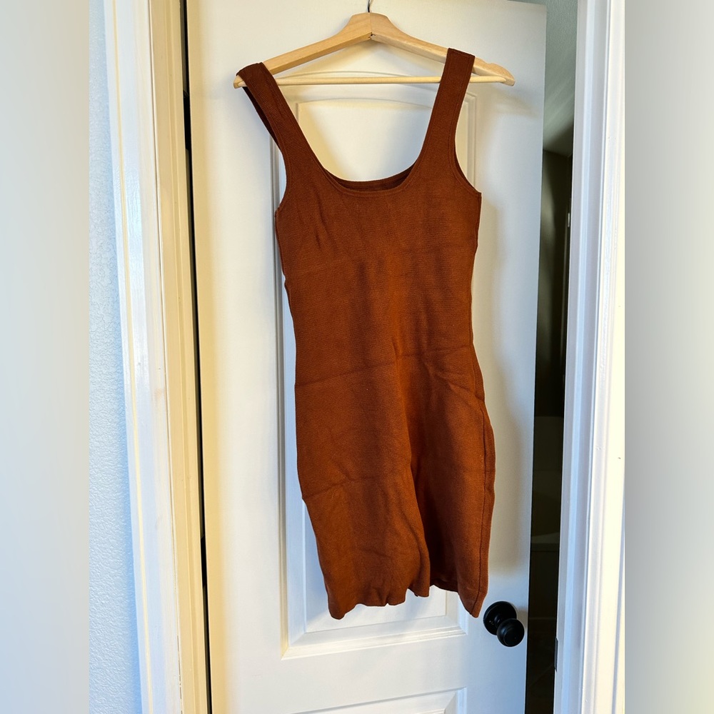 Rust Knit Abercrombie & Fitch Bodycon Dress